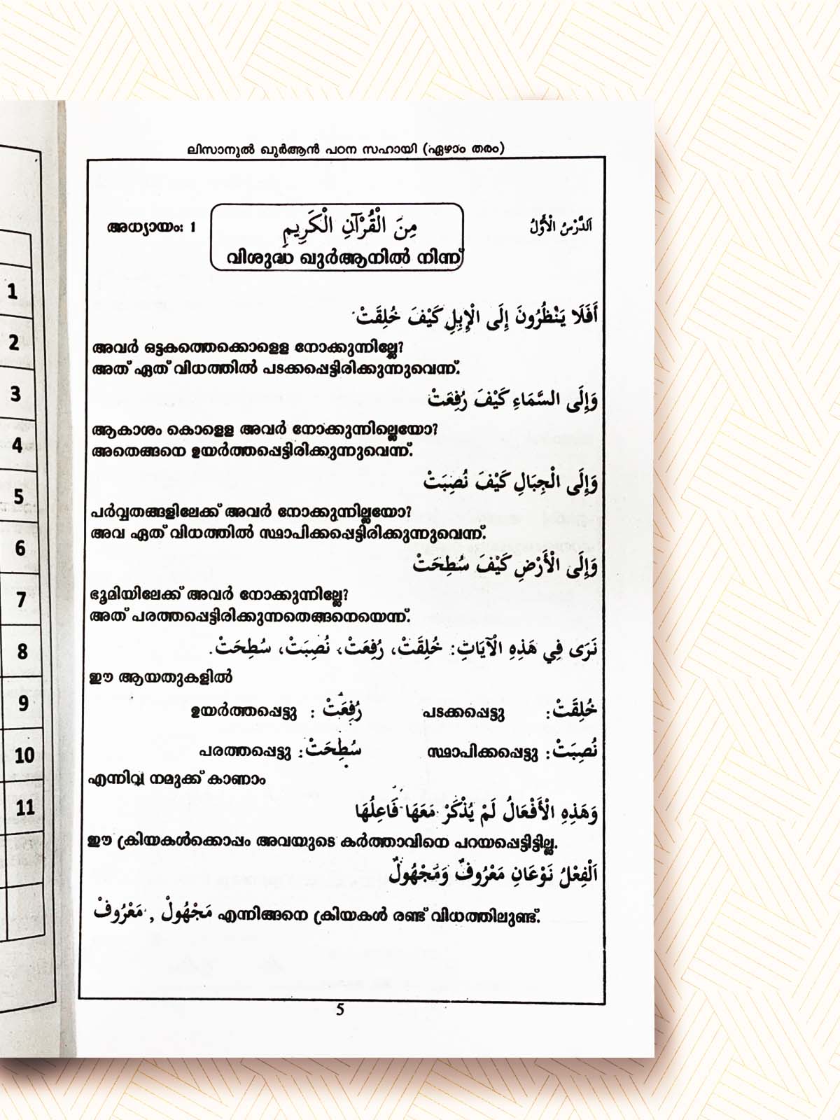 7TH STANDARD LISAN QURAN GUIDE EK SAMASTA