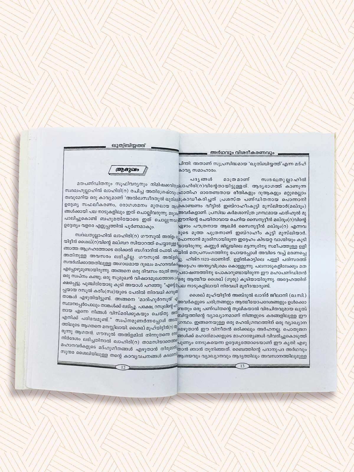 Quthubiyyath padhanupadha Paribashayum Vishadheekaranavum