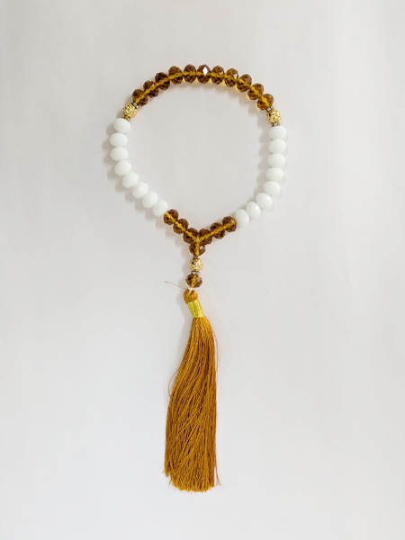 premium crystal Tasbih mala with tassel (Big Size)