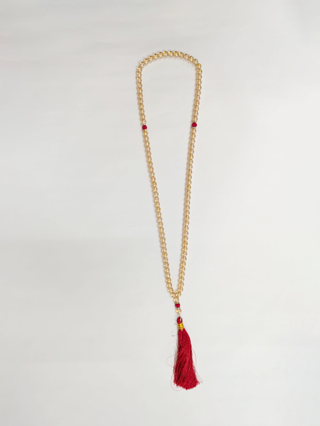 Golden Tasbih with Red Tassel