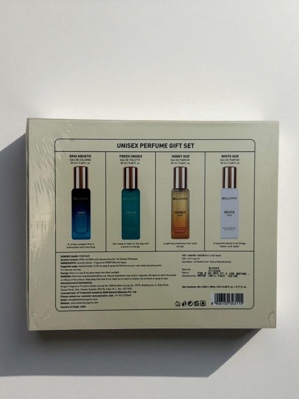 BELLAVITA UNISEX PERFUME GIFT SET